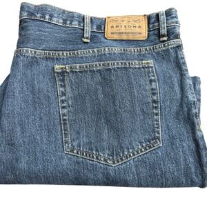 Arizona Jean Co Mens Relaxed Fit Blue Denim Jeans Size 50x29